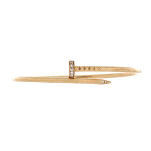 Cartier Small Juste un Clou Bracelet 18K Yellow Gold with Diamonds